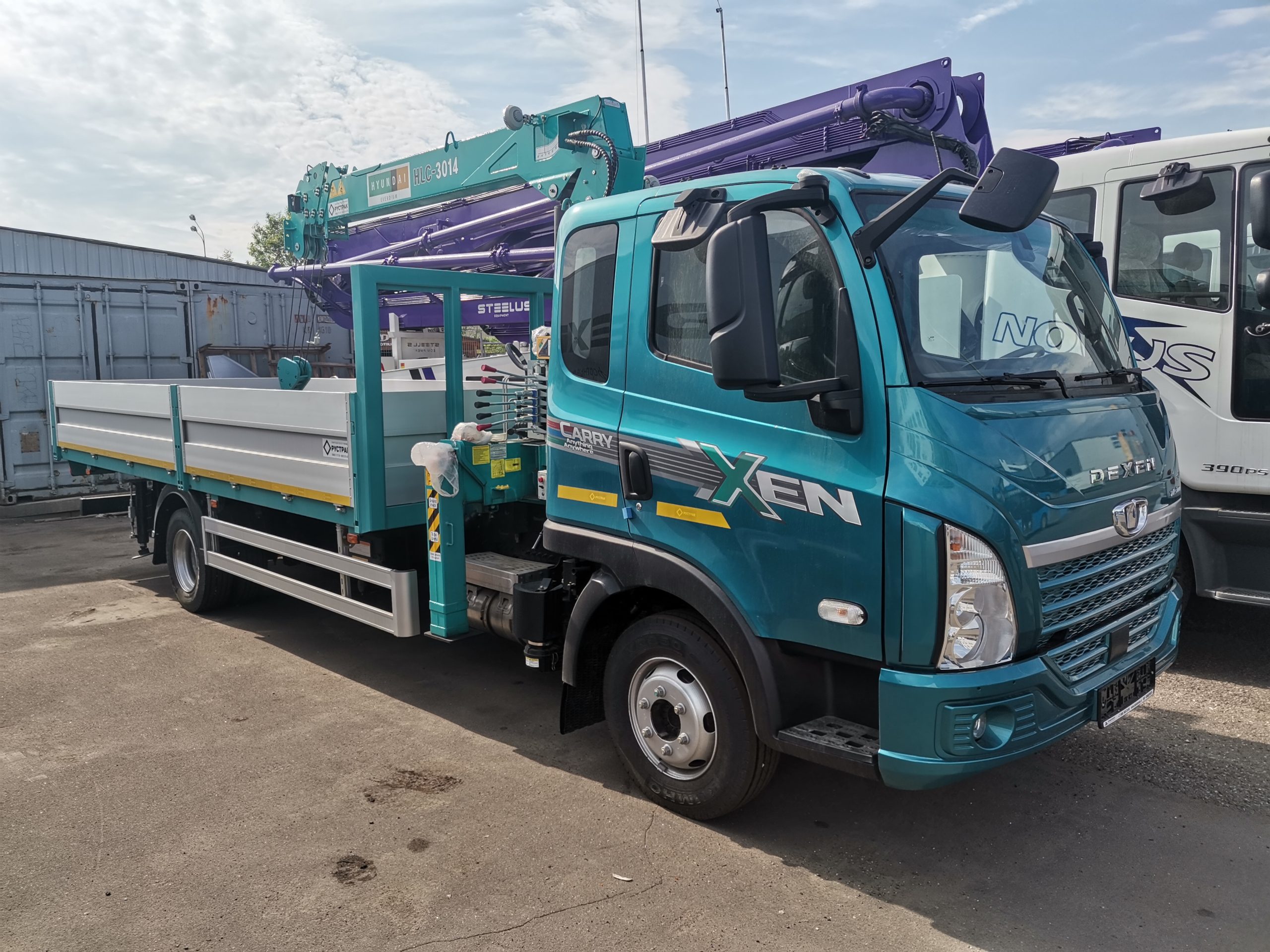 ТС с бортовой платформой и КМУ шасси Daewoo Dexen